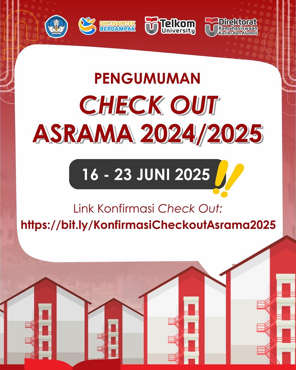 📆 Time line check out asrama Tahun 2024/2025